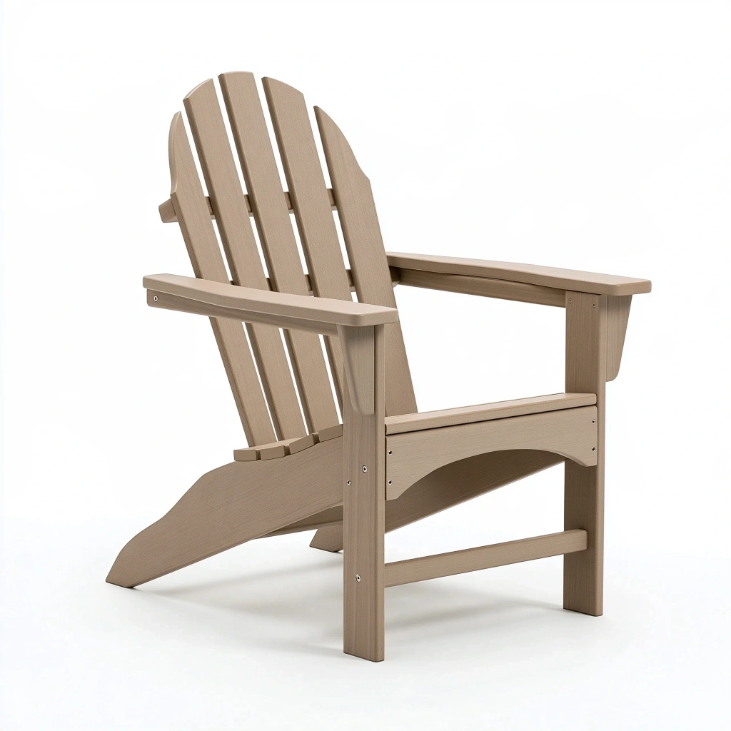 Krzesło ogrodowe Adirondack 80 x 90 x 100 cm beżowe z tworzywa sztucznego do relaksu