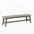 Ławka ogrodowa 150 x 40 x 45 cm z tworzywa sztucznego taupe - listwowa