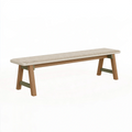 Ławka 120 x 35 x 45 cm z drewna i plecionki w kolorze naturalnym do przedpokoju
